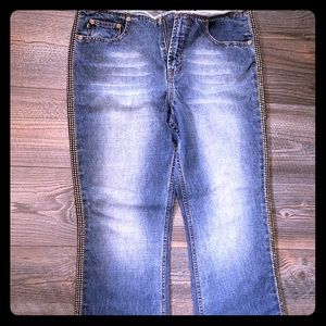 Express Diamanté crystal bootleg jeans